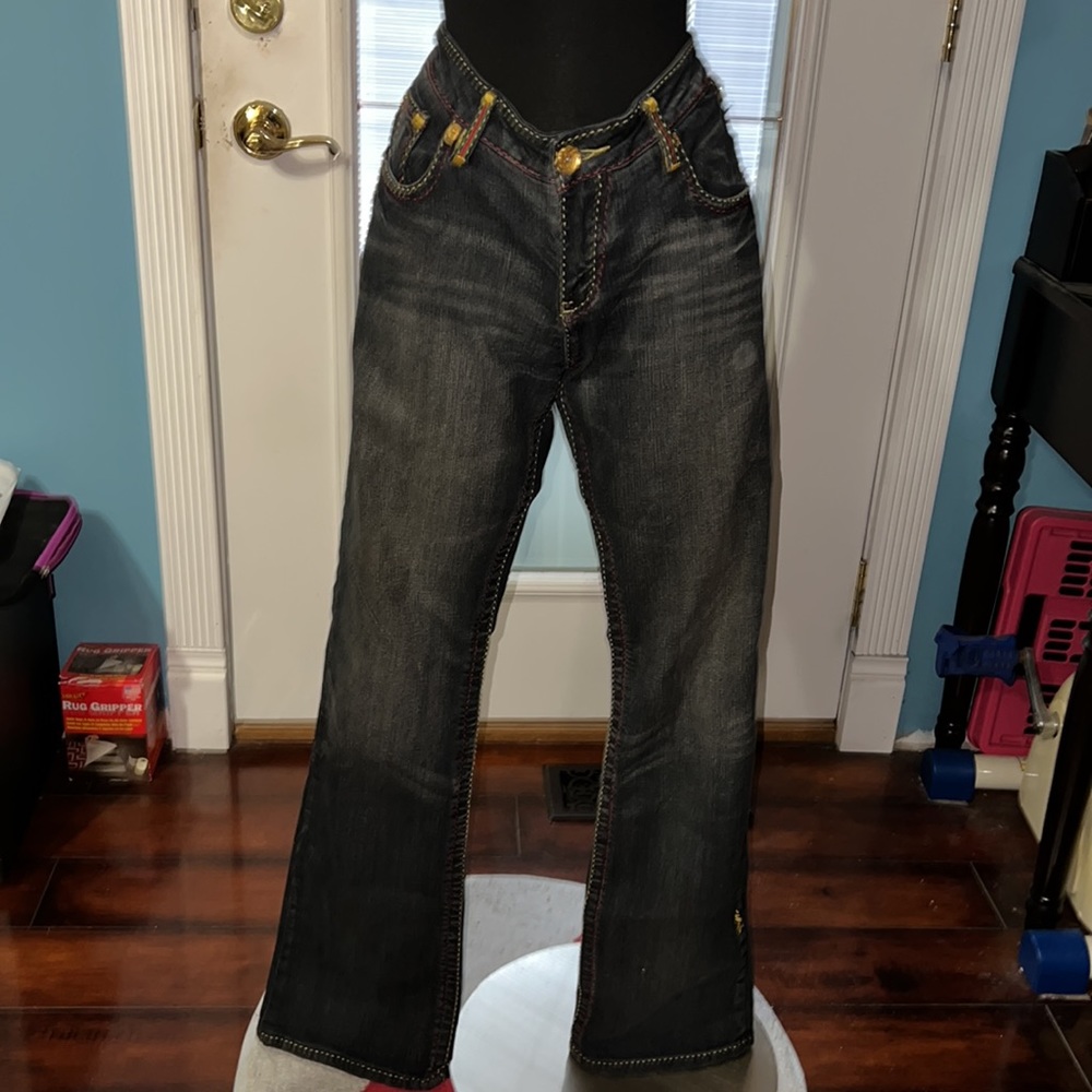 COOGI Vintage, 5 pocket black jeans.